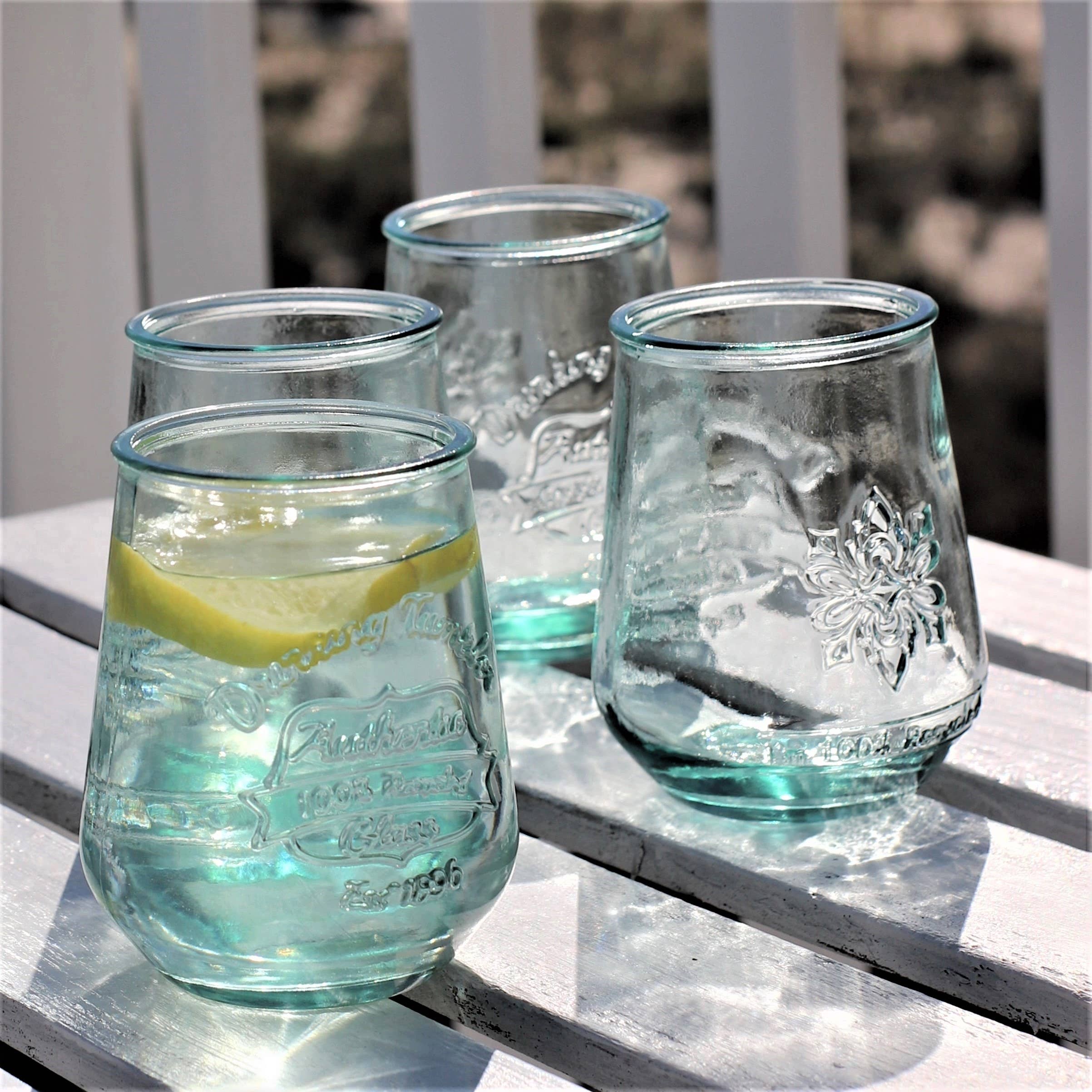 Euro Ceramica Home | ClayBarn - Wholesale Drinking Glass/Cup - Spanish Recycled Glass Bara Glass 4 Piece Tumbler Set7