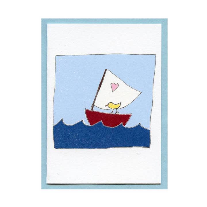 Carte Birdy Goes for a Sail pour la vente par Zucchini Fish