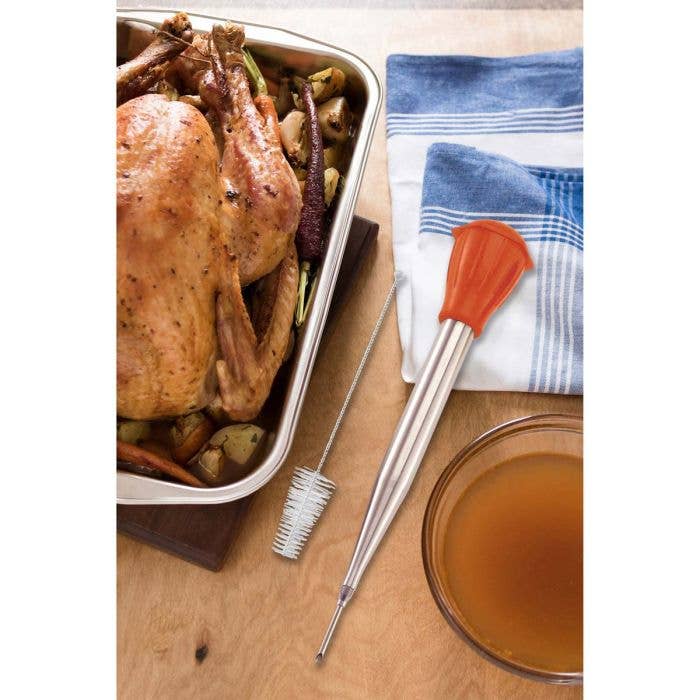 HIC - Harold Import Co. - Wholesale Kitchen Tool/Gadget - HIC Kitchen Roasting Baster With Cleaning Brush And Needle, 2oz5