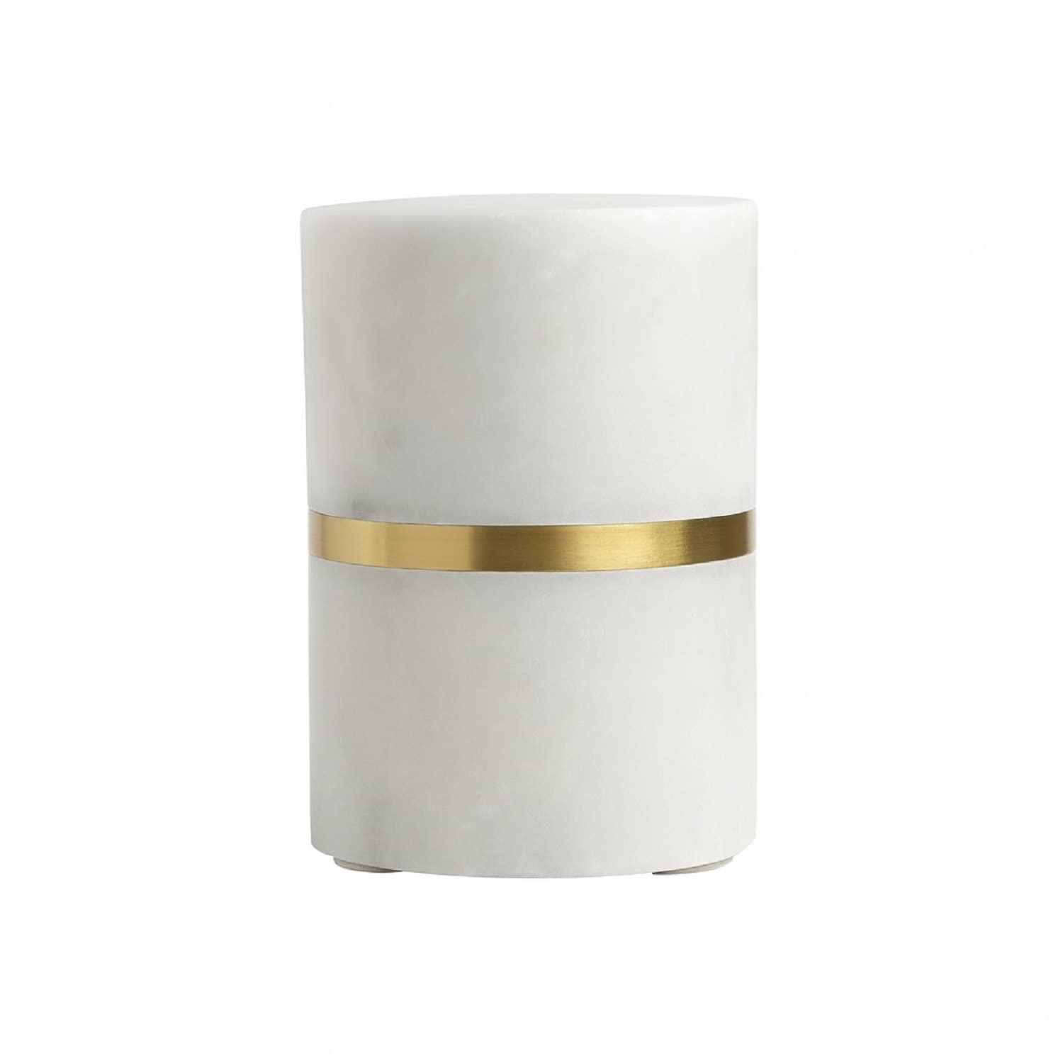 BIDKhome - Wholesale Wine Bucket - Marble Single Bottle Wine Cooler W/Brass Agra White1