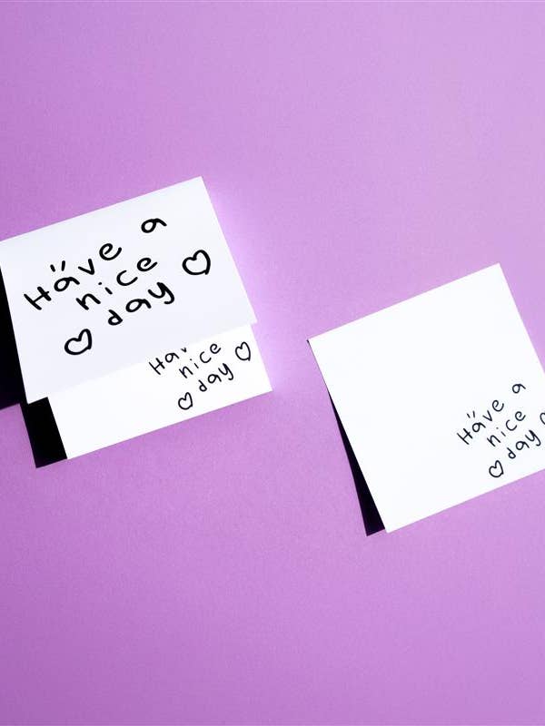Sticky note with softcover — "Häve a nice day" for wholesale by MARI&ANNE