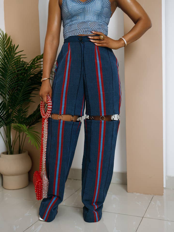 Pantaloni Aso Oke di Chimezie per la vendita all'ingrosso da parte di DUA MENKA