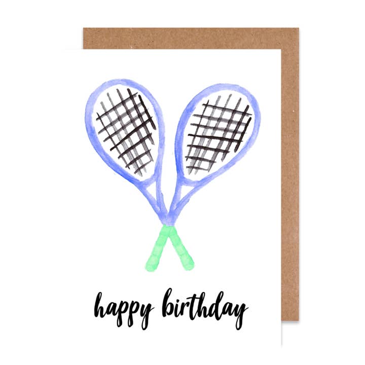 Happy Birthday Tennis Card for wholesale by Island Haus Co
