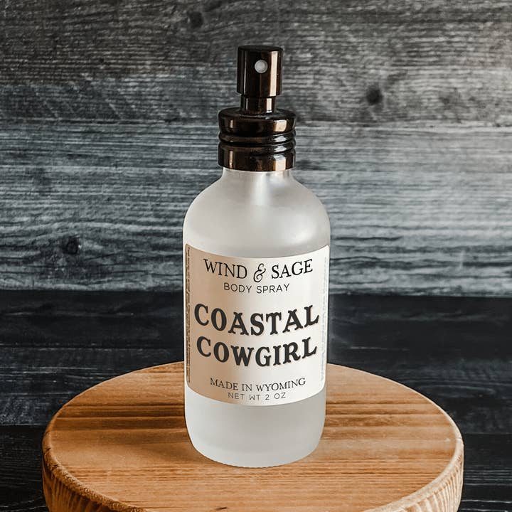 Coastal Cowgirl Body Spray, Toxin-Free Body Mist for wholesale by Wind & Sage