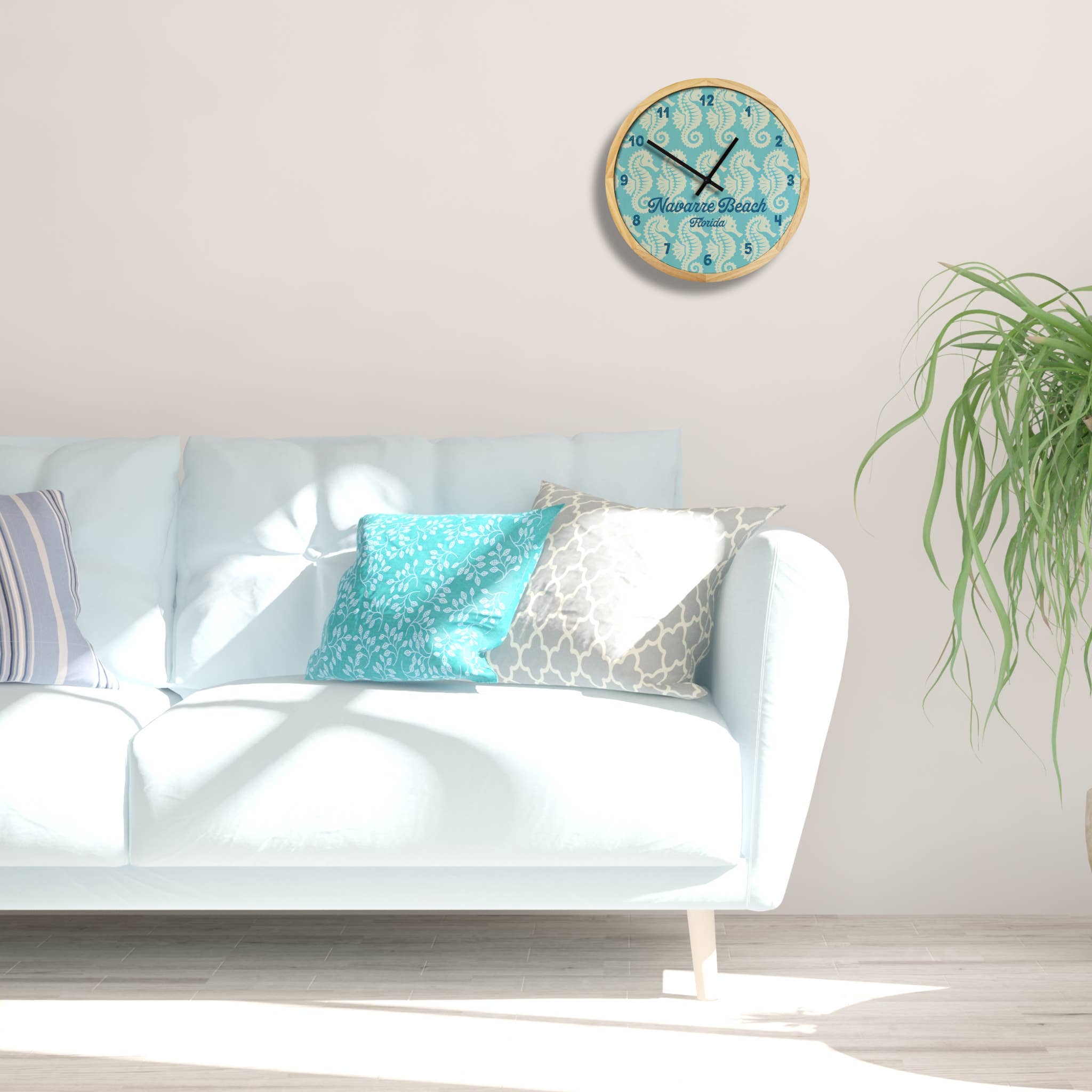 Local Time Clock Co. - Wholesale Muurklok - Gepersonaliseerde Seahorse wandklok - 12" diameter6