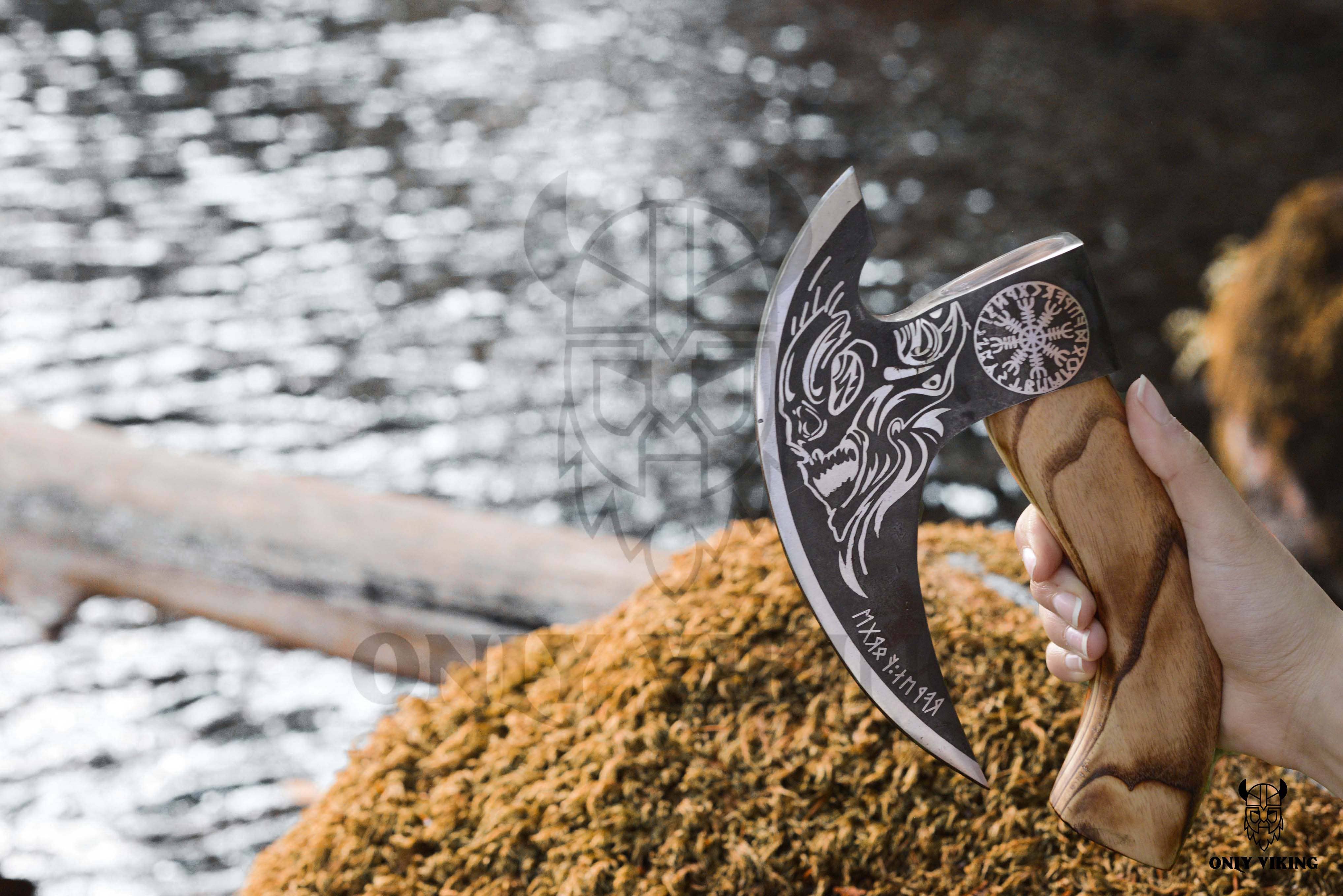 OnlyViking – Engroshandel Pizzahjul – Pizza-skærevæltøxe med læderskede | OnlyViking1