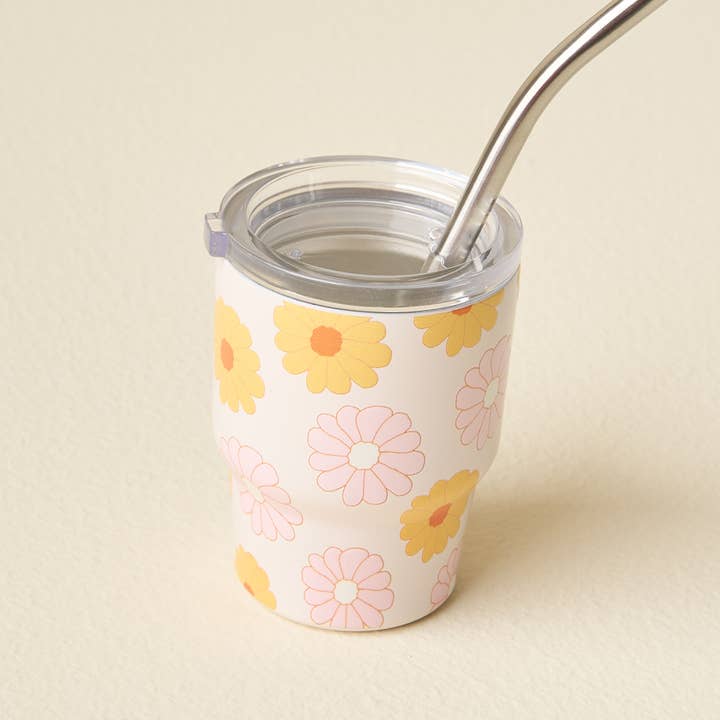 The Darling Effect - Wholesale Insulated Mug/Tumbler - 2 oz Tiny Tumbler-Darling Daisy Peach