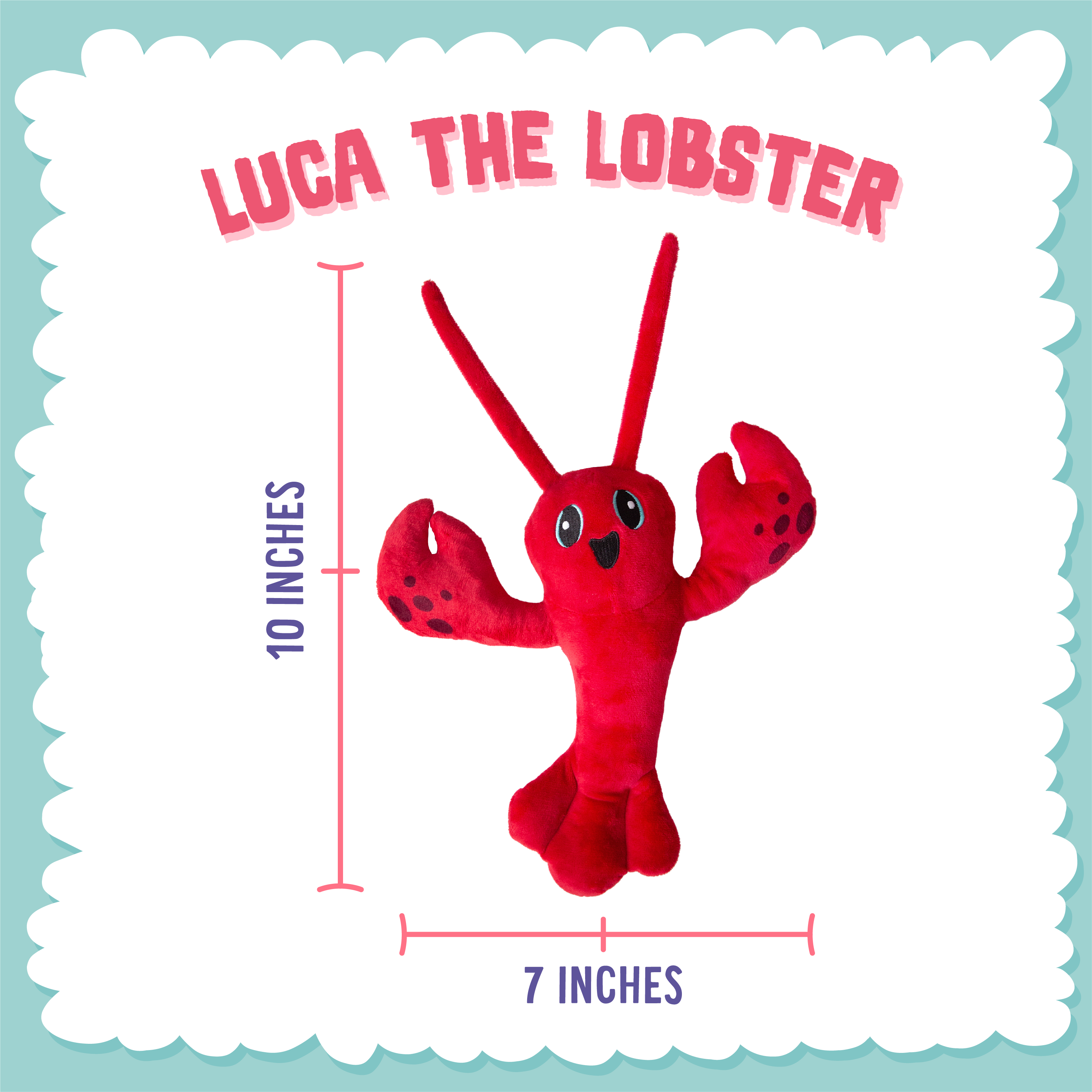 SnugArooz - Wholesale Pet Plush Toy - Dog - Luca the Lobster4
