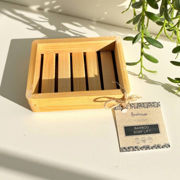 Bamboo Switch - Wholesale Bath Soap Dish - Bamboo Soap Lift | Deep Shelf | Soap Bestseller | Holiday 2