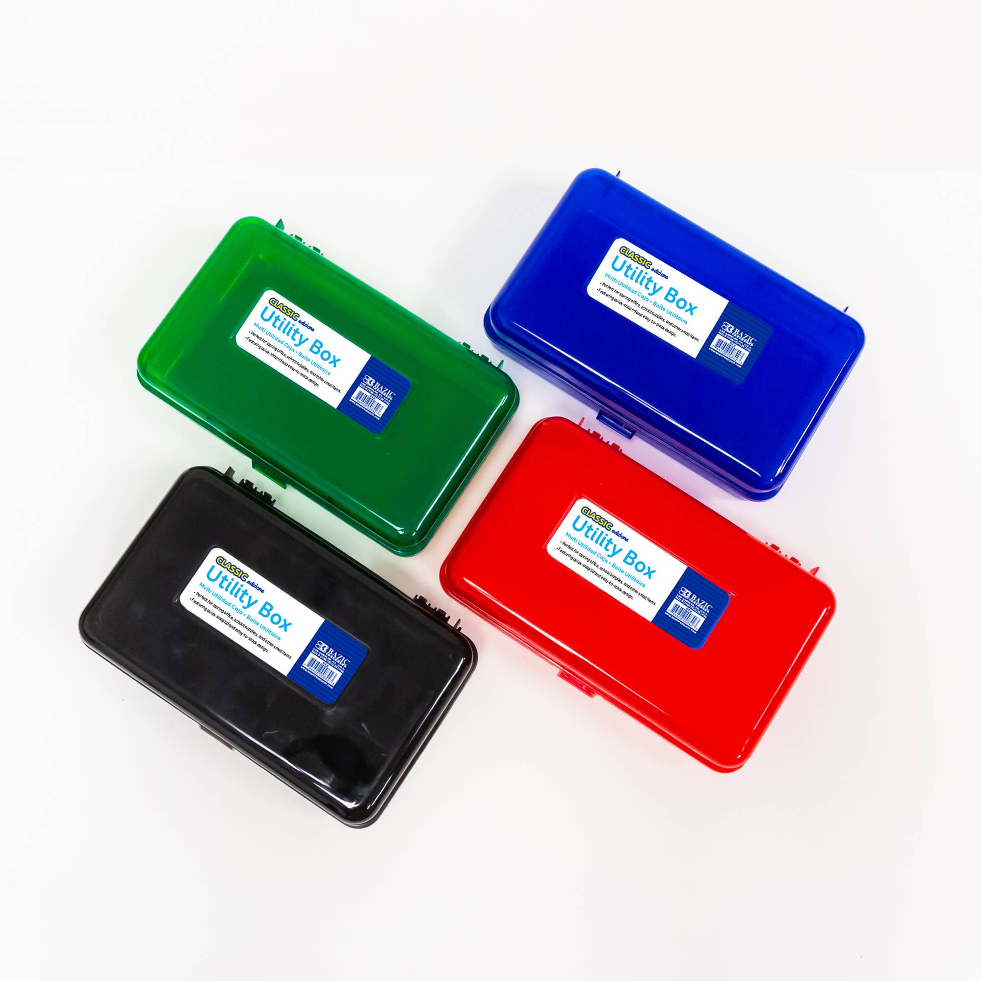 BAZIC Products - Wholesale Pencil Case/Pouch - Pencil Case Multipurpose Utility Box - Classic Color6