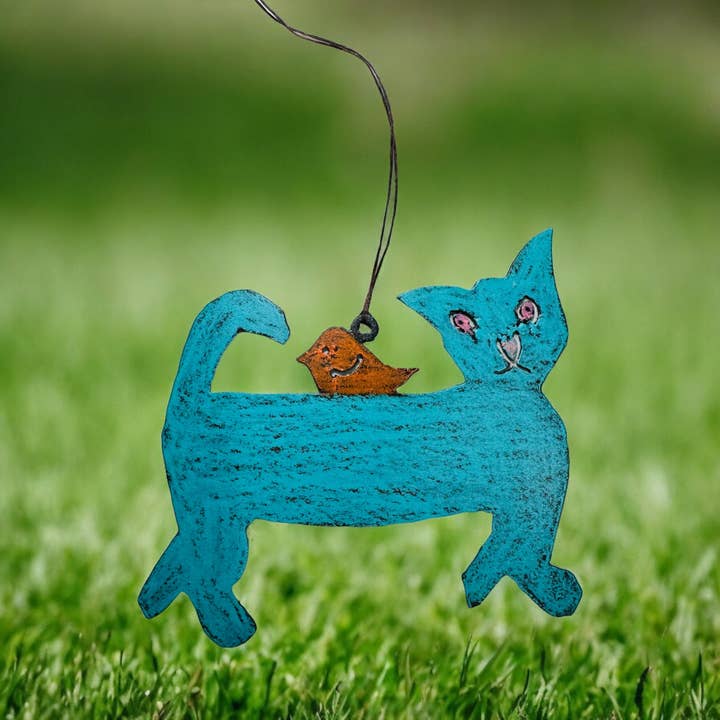 CAT Ornament USA cat gift cute pet gifts feline lover metal for wholesale by Whimsies