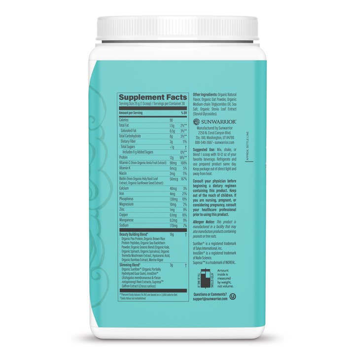 Sunwarrior - Wholesale Protein/Superfood Powder - Vanilla SLIM Collagen Drink Powder - Soy-Free, Gluten-Free