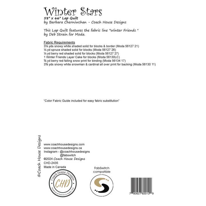Coach House Designs - Wholesale Surface Pattern Design - Winter Stars Quilt Pattern3