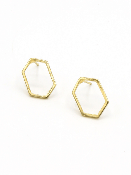 Fair Anita - Wholesale Stud/Post Earrings - Little Hexagon Studs3