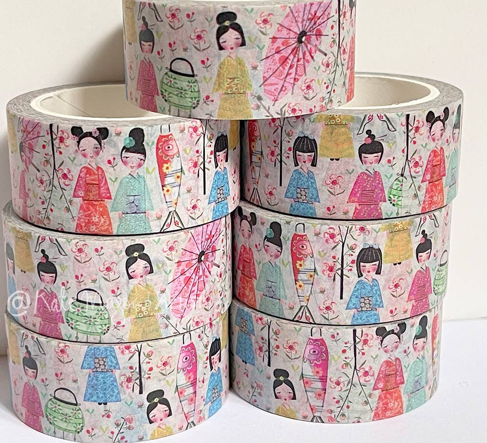 Kate Mason Artist - Wholesale Washi Tape - Kokeshi WASHI TAPE1