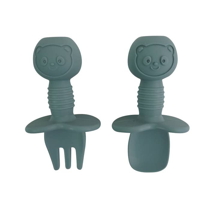 Tiny Teethers - Vendita all'ingrosso Set di posate - Bambini e neonati - Set di utensili in silicone Mini Forch+Cucchiaio3