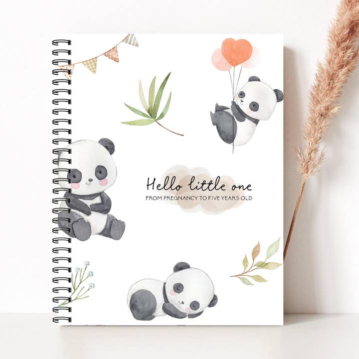 Libro de recuerdos para bebé con decoración de panda para la habitación infantil C83A para venta al por mayor de Rainbows&Lollipops Inc