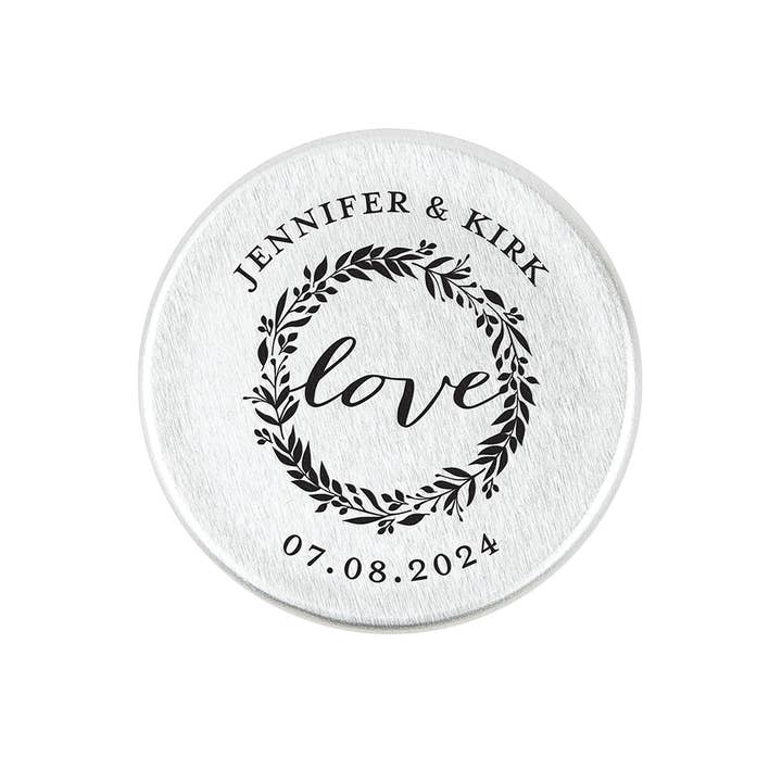 Weddingstar Inc. - Wholesale Wine stopper - Reusable Metal Bottle Stopper - Love Wreath