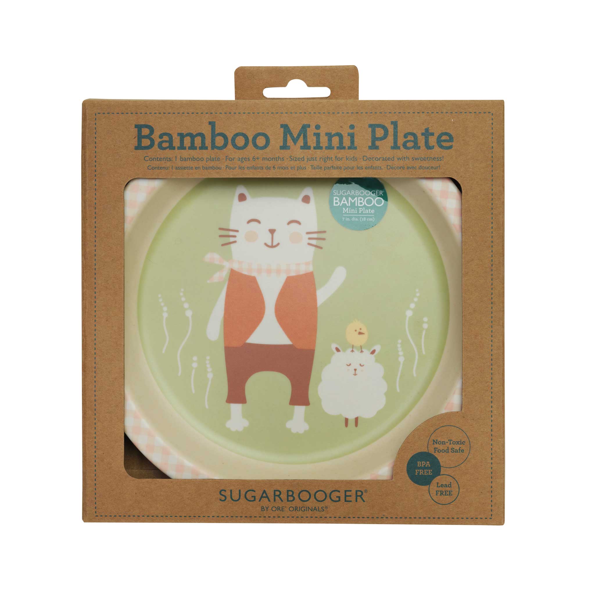Sugarbooger by Ore’ Originals - Wholesale Dinner Plate - Kids & Baby - Bamboo Mini Plate | Prairie Kitty2