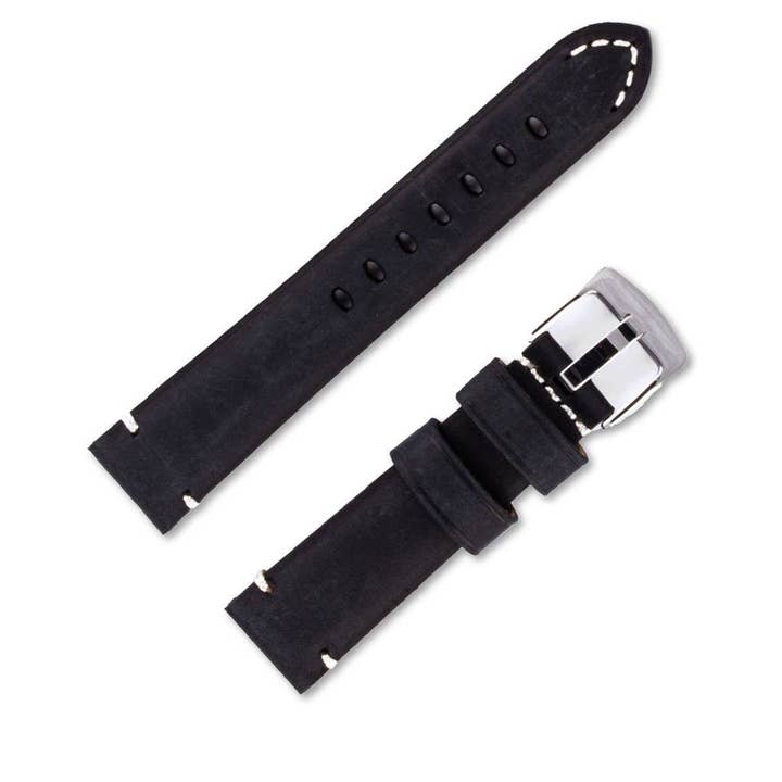 Cinturino per orologio in pelle vintage con punti di arresto bianchi neri per la vendita all'ingrosso da parte di Antenen