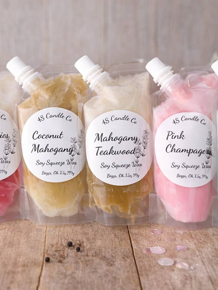 Fondants de cire Squeeze – 3,5 oz – Meilleure vente de parfum d'intérieur pour la vente par 4S Candle Co