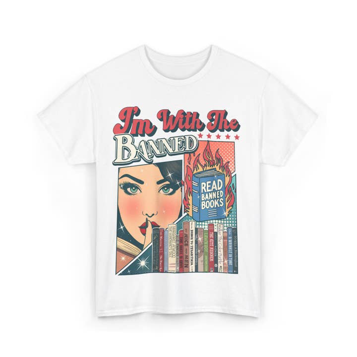 NVC Ecommerce LLC - Wholesale T-Shirt (Graphic) - Women's - I’m With the Banned Shirt, Banned Books Shirt, Reading Tee1
