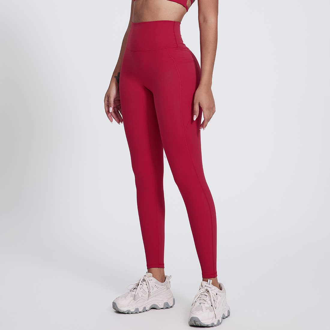 Sodalemon – Leggings de desporto/casuais - Mulher por atacado – Calças de Ioga com Bolsos Laterais para Mulheres, Leggings Desportivas sem Costura Frontal25