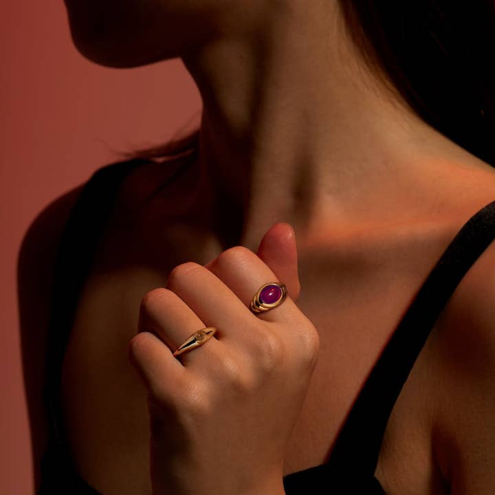 Elizabeth Stone Jewelry – wholesale Cocktail/Statement Ring – I en humörring