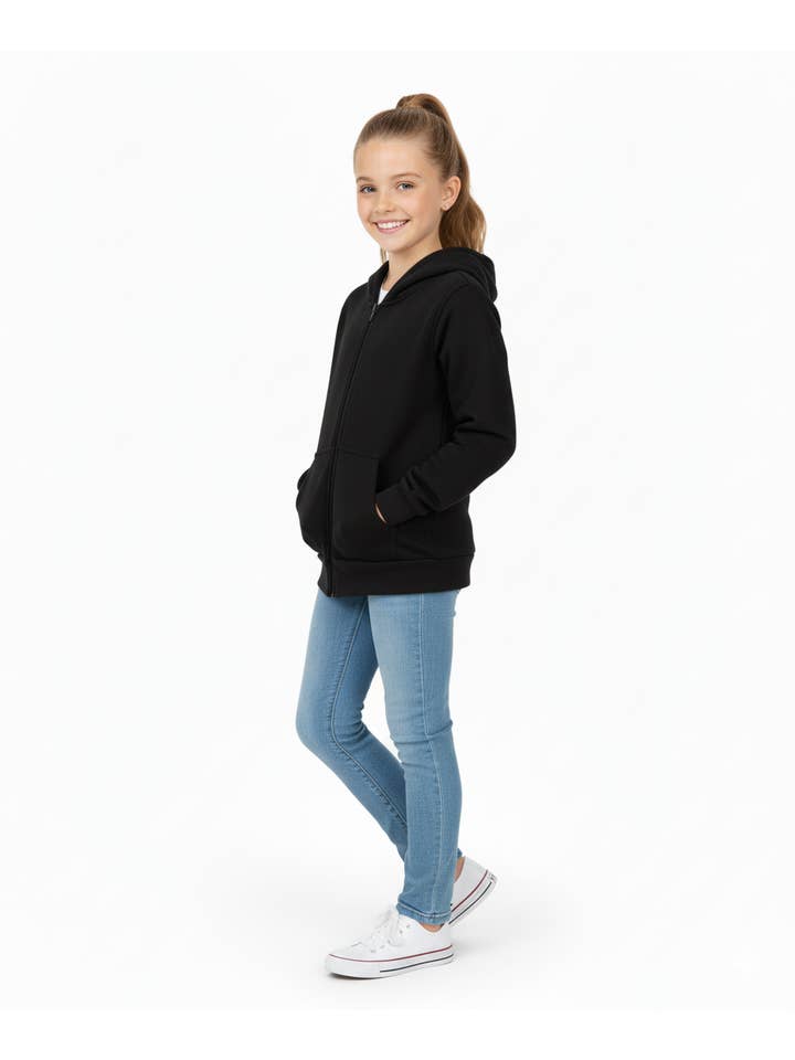 Unik Uniform Hoodie Zipper Jacket Black for wholesale on Faire3