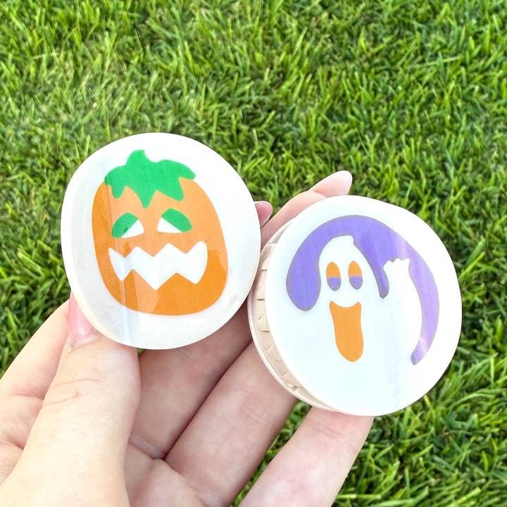 La Luna Belle LLC - Wholesale Hair Clip - Women's - Mini Pillsbury Halloween Cookie Double Sided Claw Clip