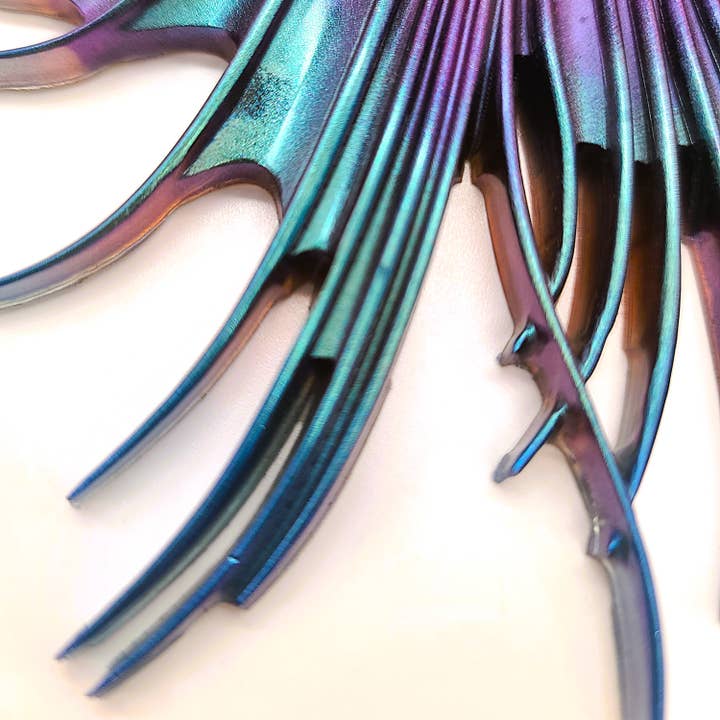 JEMS of the Sea - Wholesale Wall Accent - 6" Resin Betta Fish Wall Art - Holographic Color Shift2