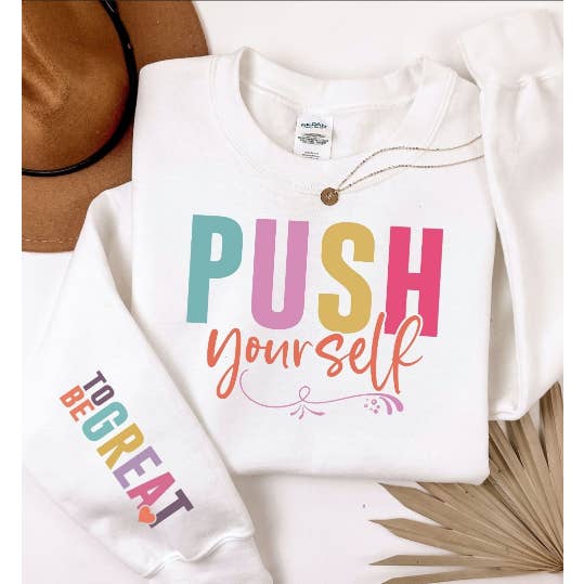 Empurre-se com a gola redonda por atacado de Carolina Moon