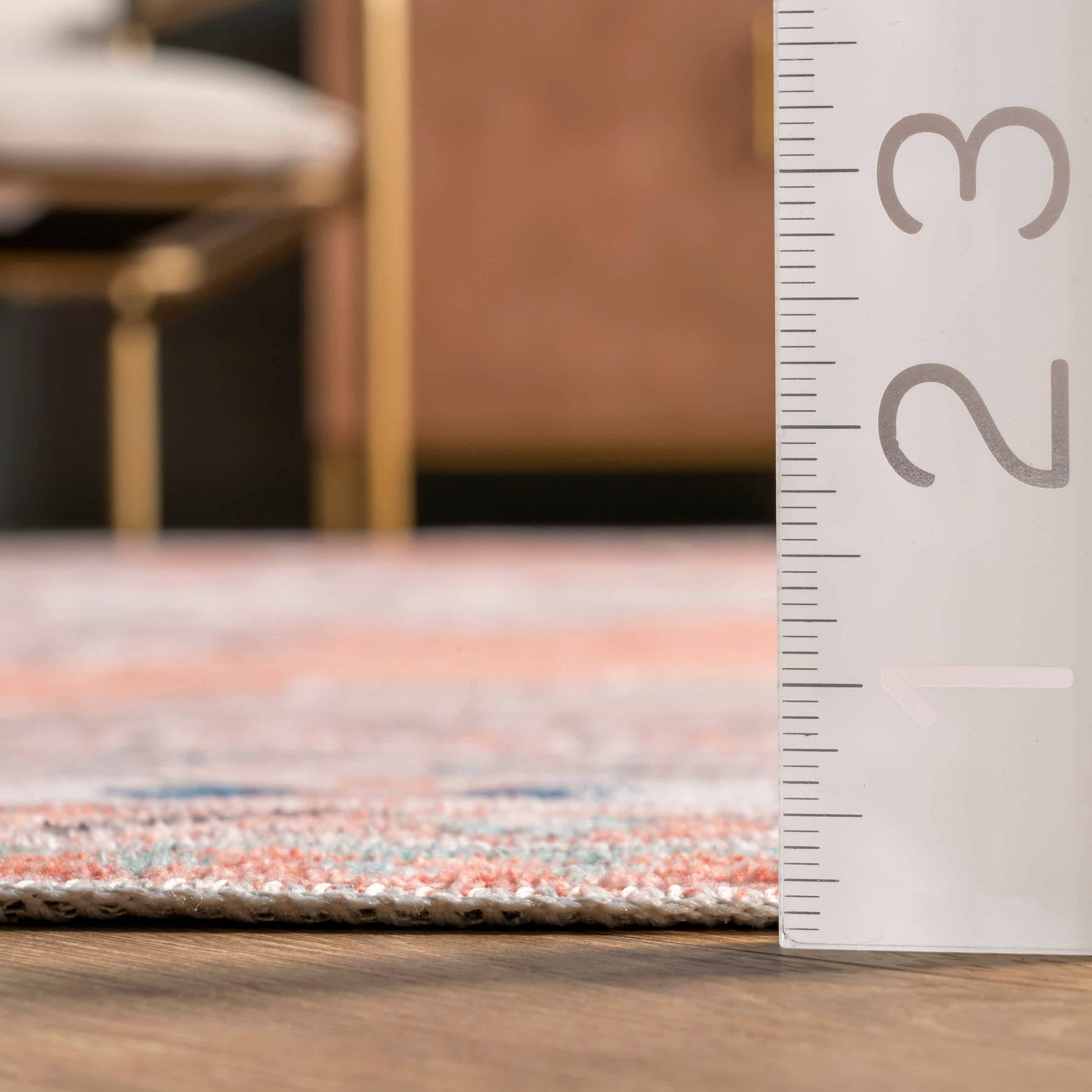 Rust Stellar Medallion Washable Area Rug for wholesale on Faire1