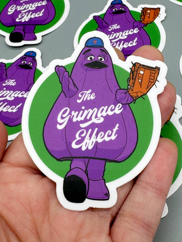 Vinyl Decal - The Grimace Effect - NY Mets for wholesale by The Red Swan Shop