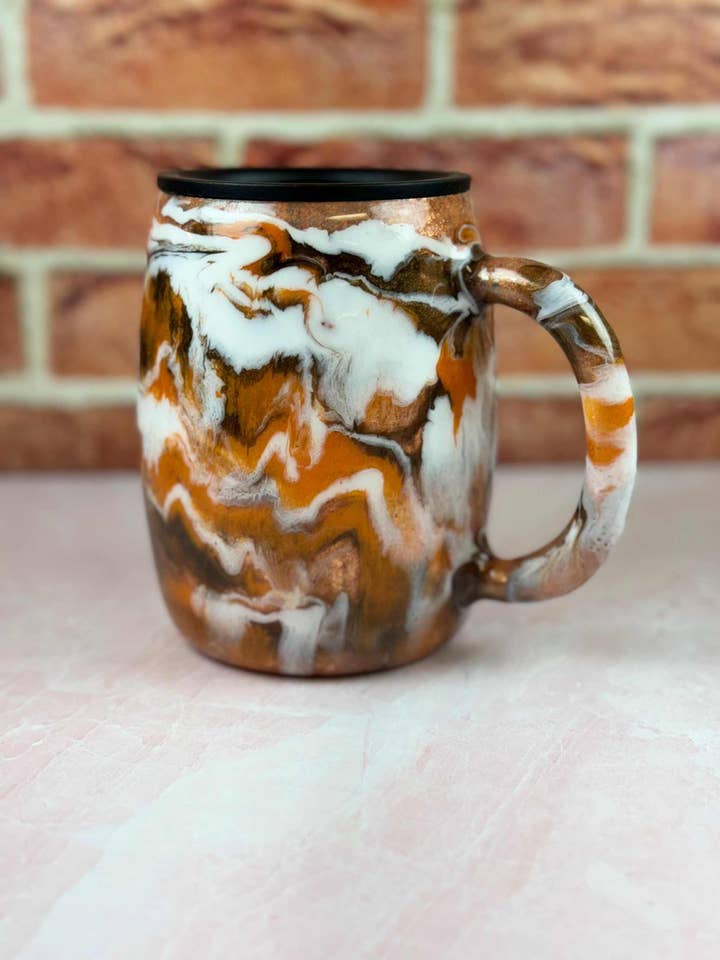 Autumn Tumbler: Rustic Chic Insulated Coffee Mug for wholesale by Dandi Creations