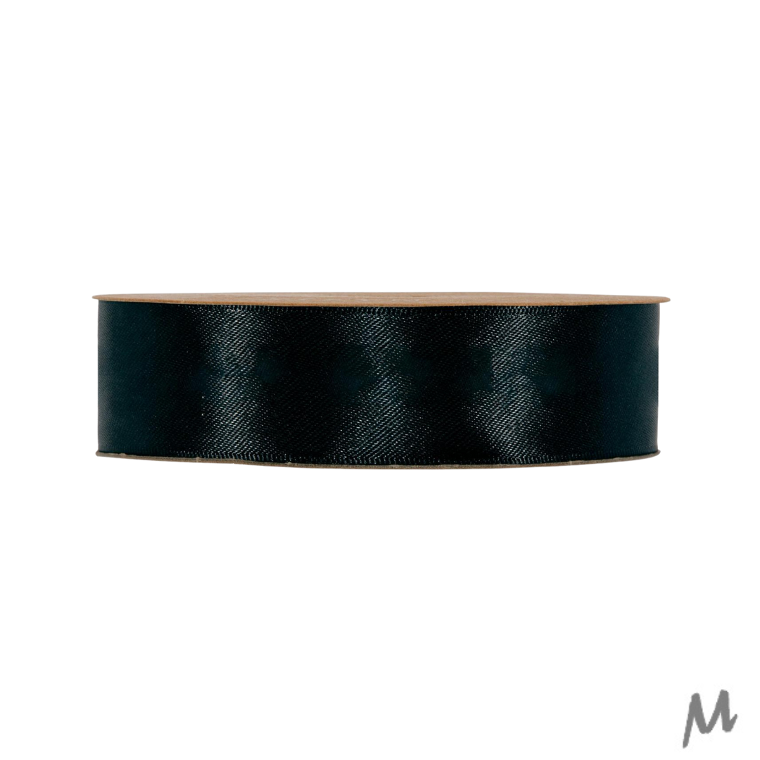 Mini Art Products - Wholesale Ribbon - Gift Wrapping - Double Satin Classic – Black – 50m – Ribbon0