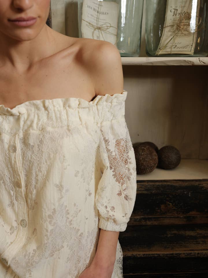 OPIFICIO DEI SOGNI by David Home srl - Wholesale Dress - Women's - BRIGITTE lace dress, made in Italy5