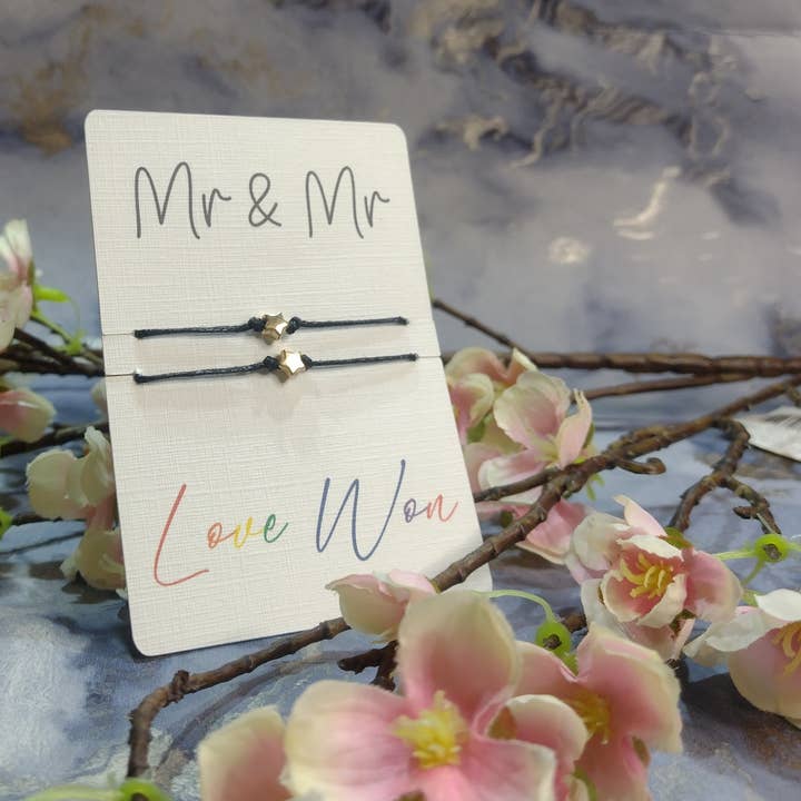 Mr & Mr Wish Bracelet for wholesale by Rose Blossom Gifts