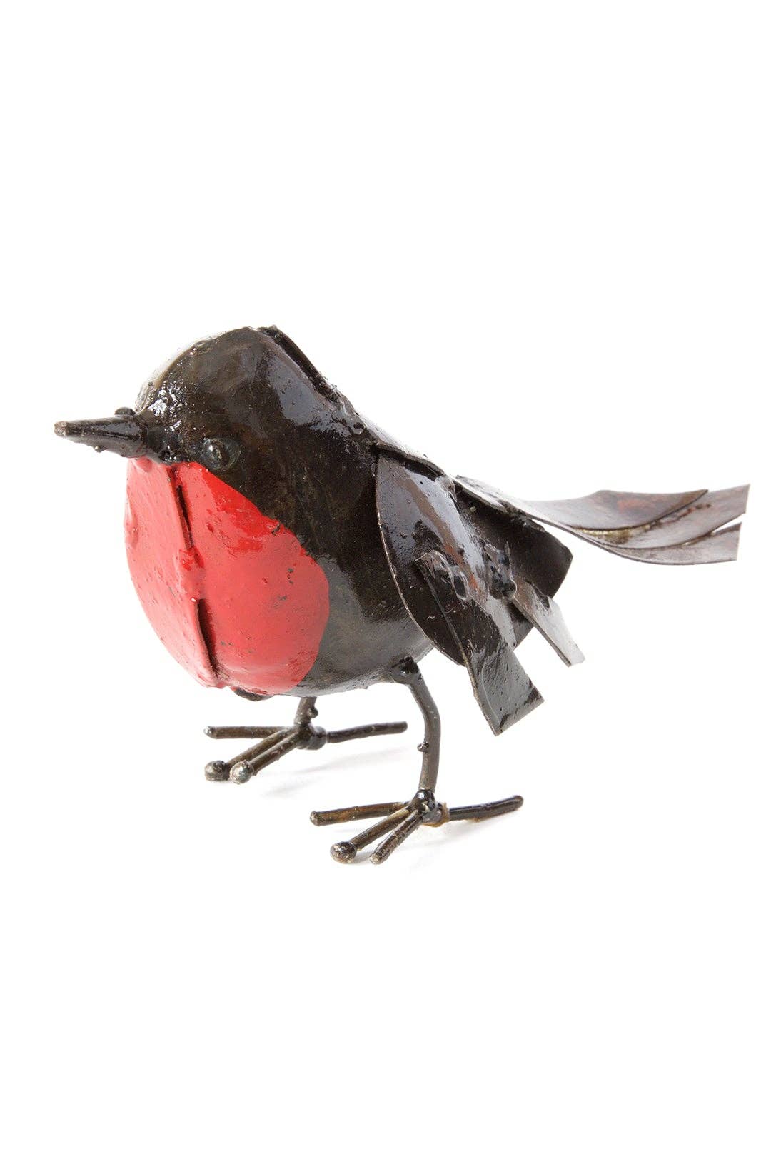 Swahili | AFRICAN MODERN - Wholesale Sculpture - Small Recycled Metal Robin Sculpture2