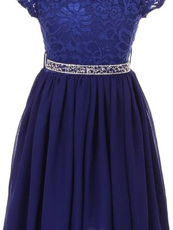 iGirlDress - Wholesale Dress - Kids - Floral Lace and Chiffon Flower Girl Dress 2-147