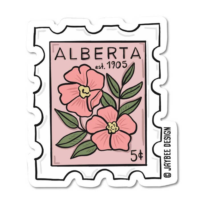 Aimant de timbre-poste de l'Alberta pour la vente par Jaybee Design