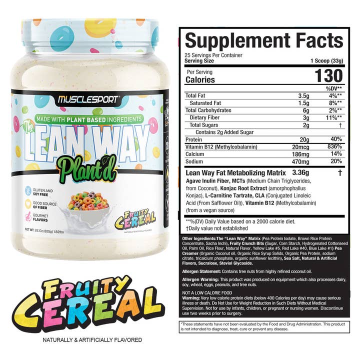 MuscleSport - Wholesale Protein/Superfood Powder - Musclesport's Lean Way Plant'd Protein/Superfood Powder
