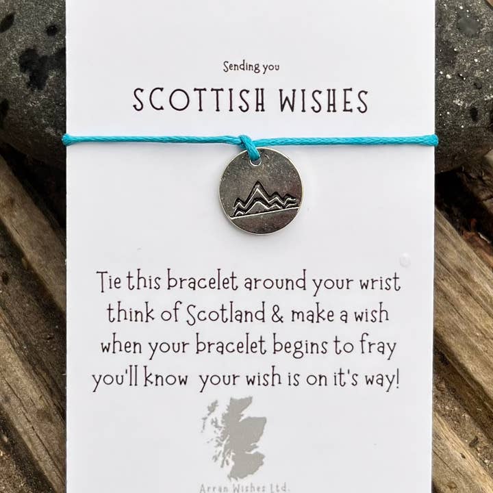 Arran Wishes – wholesale Charm/dangle bracelet – Scottish Mountain Wish Bracelets - Silver