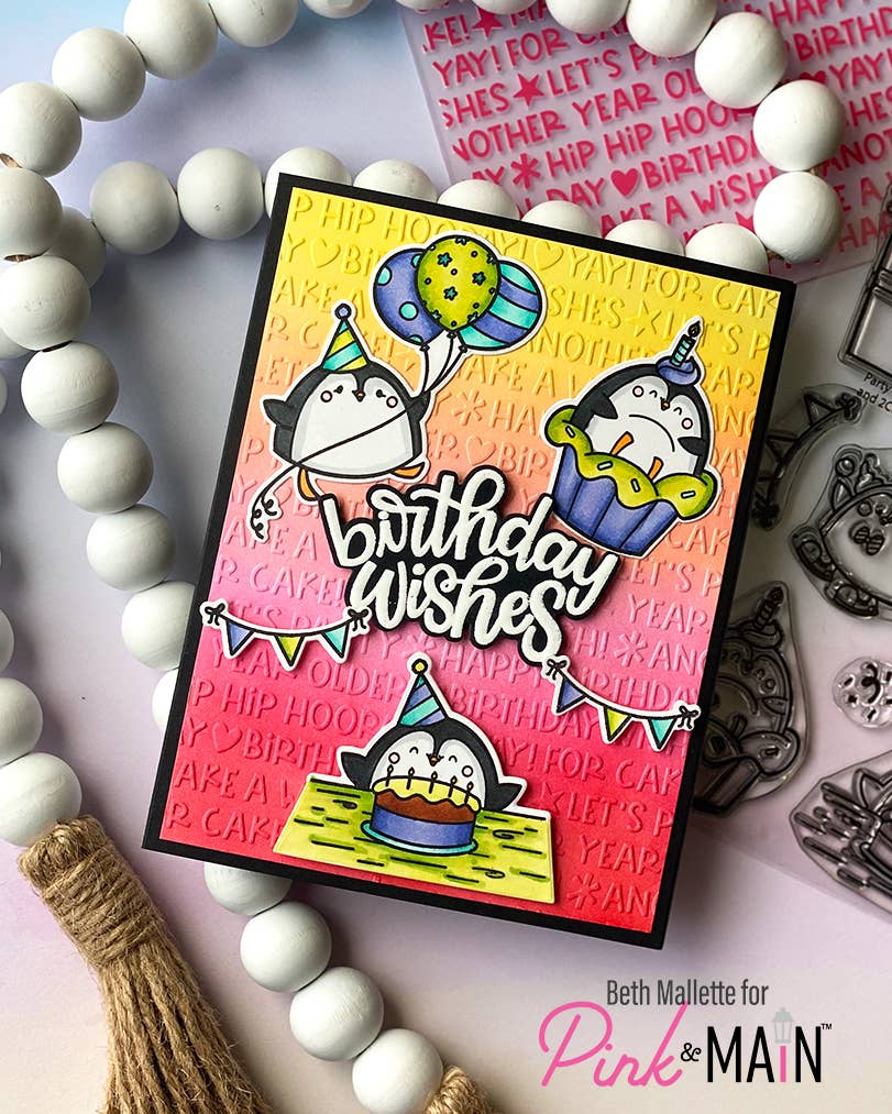 Pink and Main - Venta al por mayor Sello de goma/decorativo - Pingüinos de Fiesta3