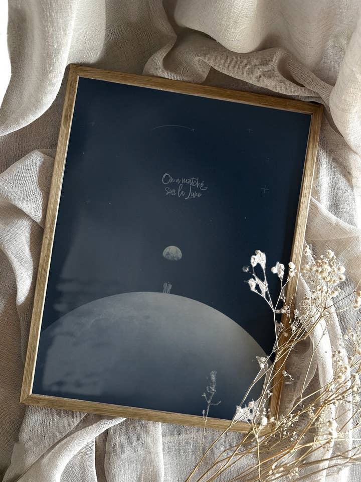 We hebben op de maan gematcht | Poster van een illustratie van cos voor wholesale door Studio Topo