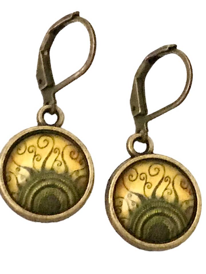 Photo Glass Sunbeam Earrings for wholesale by Dreamspirit