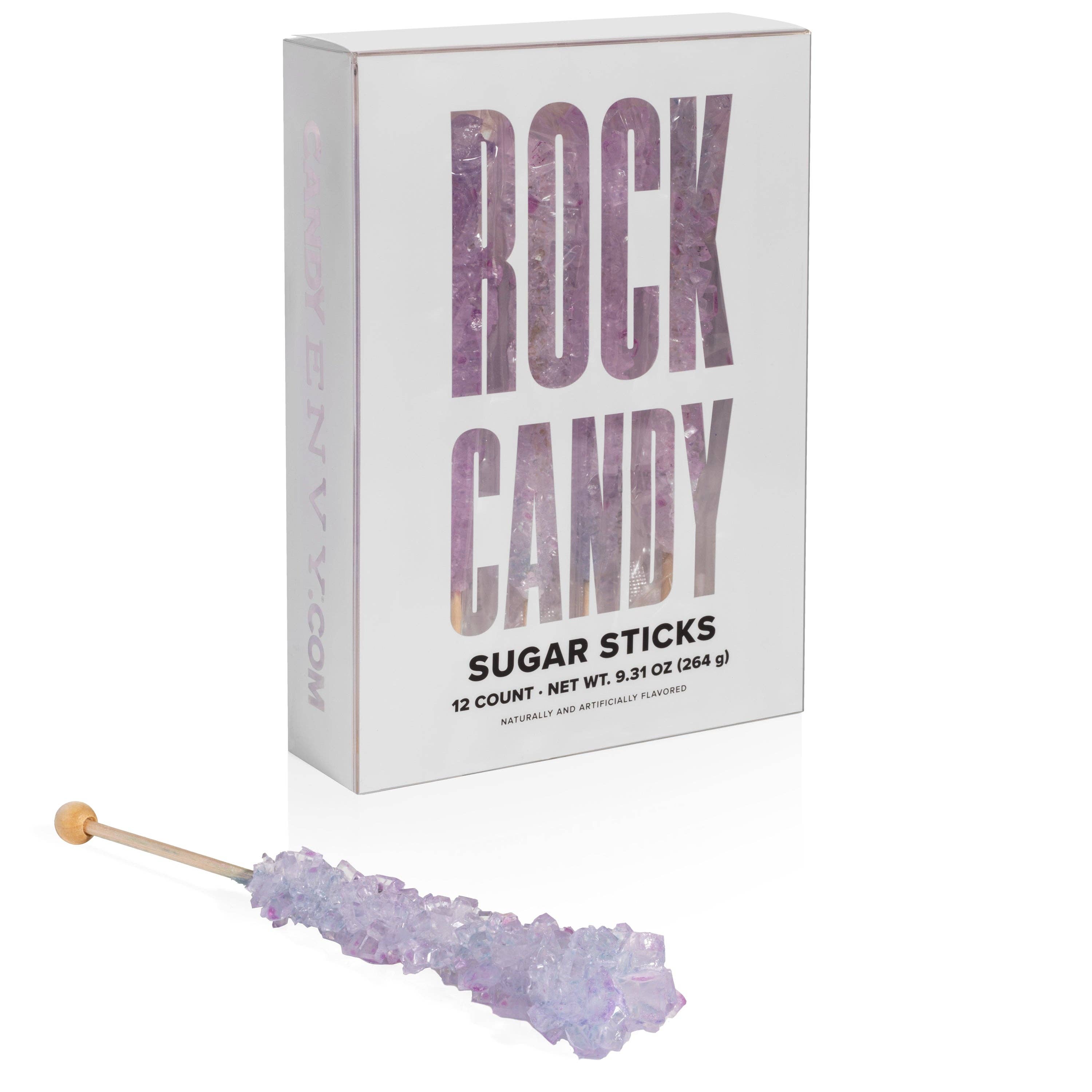 Candy Envy - Wholesale Hard Candy - Iridescent Lavender Rock Candy Sugar Sticks - Tutti Frutti Flavor0