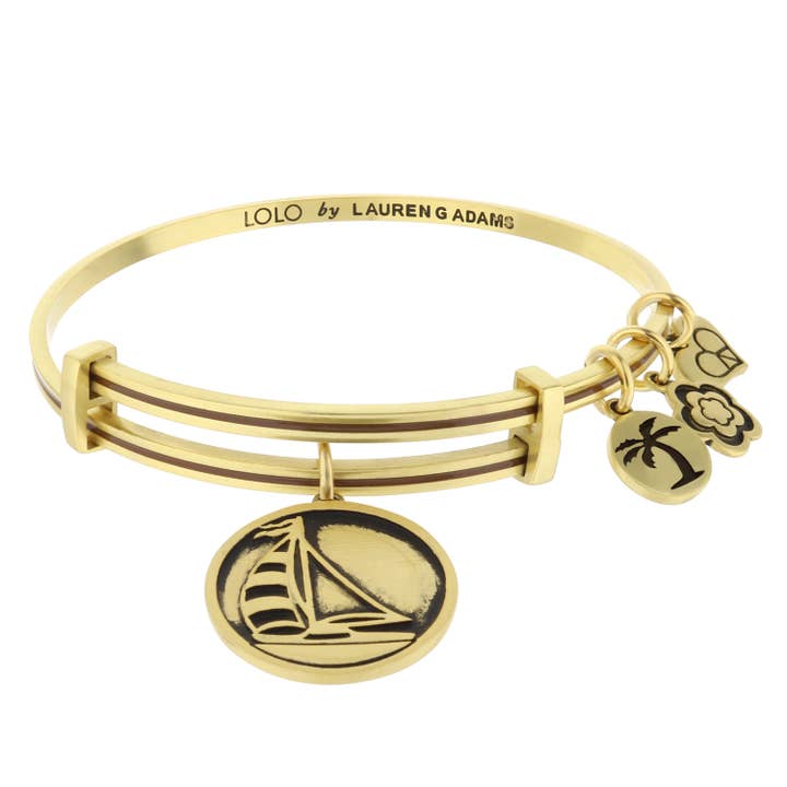 Lolo Sail Boat Bangle for wholesale by Lauren G Adams