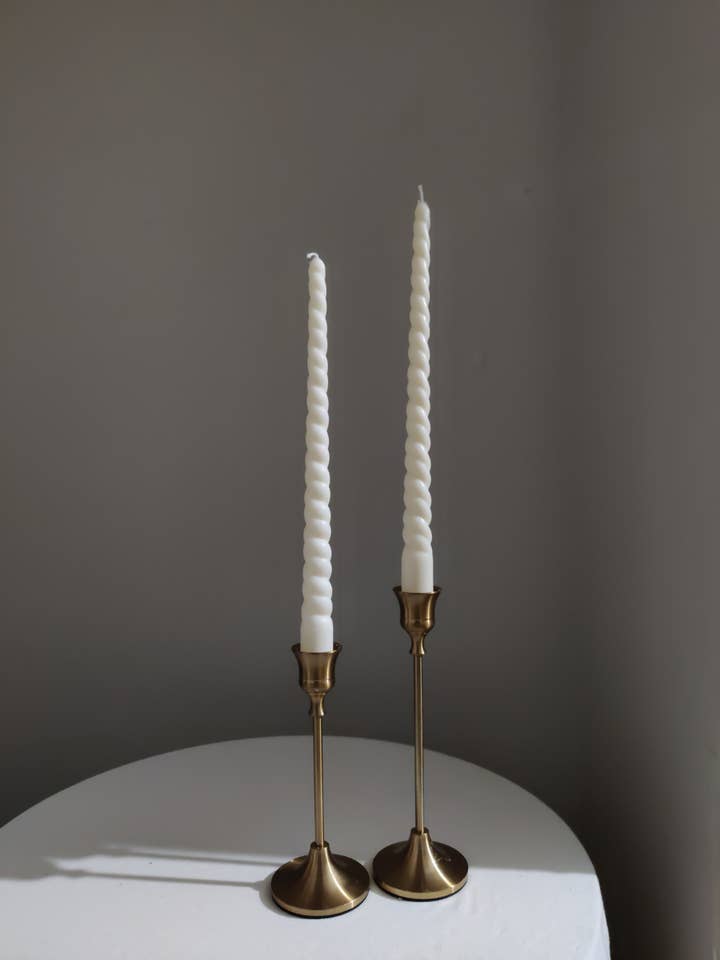 Helix Taper Candle for wholesale by Vanilla Aroma Studio