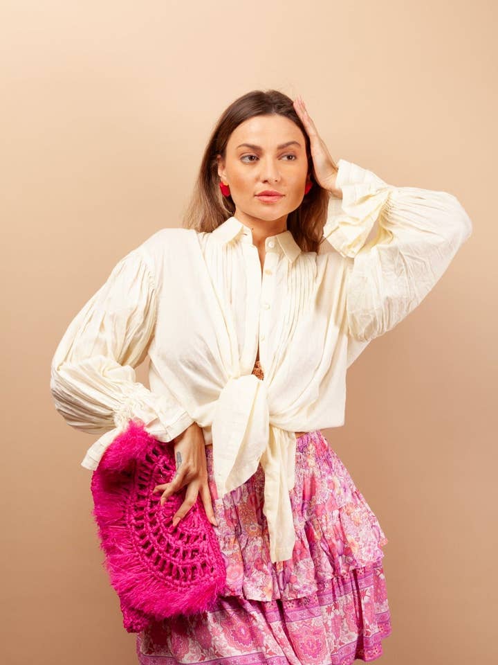 Bijondo - Wholesale Button Down Shirt - Women's - Boho Shirt 100% Cotton Leela8